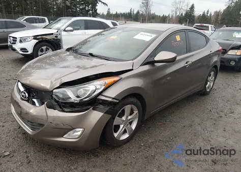 2012 Hyundai Elantra Gls z USA, uszkodzony, nr VIN 5NPDH4AE0CH144988